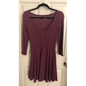 Burgundy Skater Dress